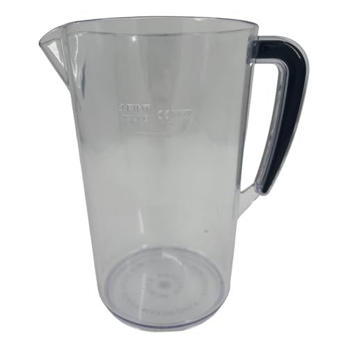 Beer Jug 2.3Ltr 235 x 135mm Mug Cup Creamer Pitcher - UK Made CE Marked Plastic Ideal for Bar Restaurant Catering - Premium Kitchen from Chabrias Ltd - Just £14.79! Shop now at Chabrias Ltd