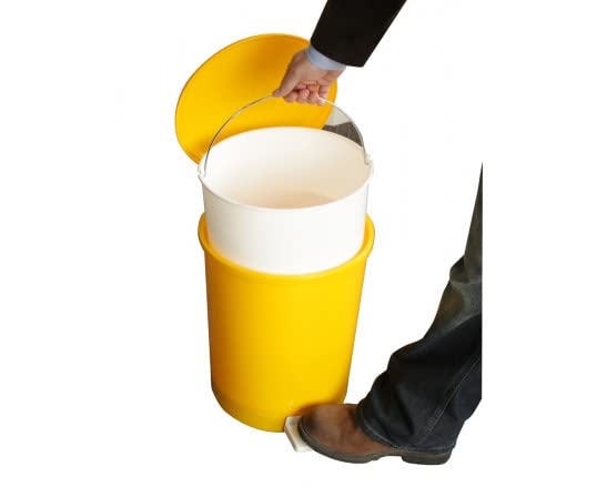 20 Litre Yellow White Medical Clinical Recycling Commercial, Home, School Utility Waste Trash Pedal Bin - Premium Home from Chabrias Ltd - Just £29.99! Shop now at Chabrias Ltd