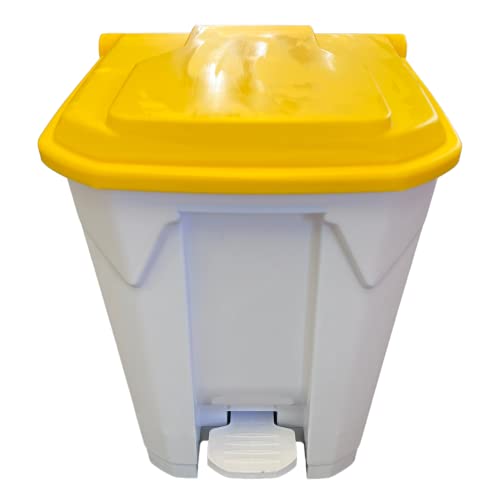 45 Litre Medical Clinical School Kitchen Garbage Trash Recycling Waste Hygienic Foot Pedal Plastic Bin - Premium BISS from Chabrias - Just £33.99! Shop now at Chabrias Ltd