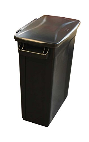 Chabrias Ltd Black Slim 87L Rectangular Plastic Recycling Slim Bin with Black Hinged Lid - Ideal for Home or Office Waste Management and Commercial Use (75.6 x 50.7 x 27.2 cm) - Premium BISS from Chabrias Ltd - Just £79.99! Shop now at Chabrias Ltd