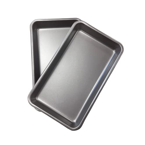 2X 33cm British Non-Stick Baking Roasting Trays