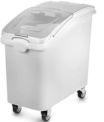 80 Litre Food Material Ingredient Bin Storage Bin Food Storage Plastic Kitchen White - Premium Home from Chabrias Ltd - Just £199.99! Shop now at Chabrias Ltd