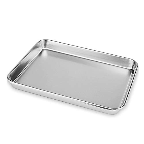 4X Stainless Steel Polished Baking Trays 2X 26cm & 2X 40cm Non Toxic by Chabrias LTD - Premium Kitchen from Chabrias - Just £27.99! Shop now at Chabrias Ltd