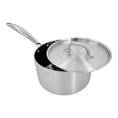 Chabrias Ltd Stainless Steel Chef Pan 10"/26cm Frying Pan Non Stick Cooking Pan Tri-Ply Compatible with All Heat Sources Inc Induction PFOA-Free British Made - Premium Kitchen from Chabrias - Just £29.99! Shop now at Chabrias Ltd