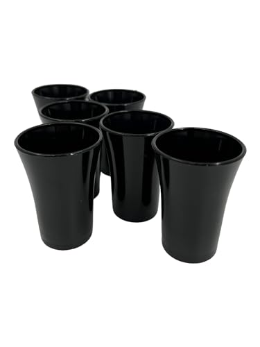 Pack of 6 Plastic Shot Glasses, 50ml