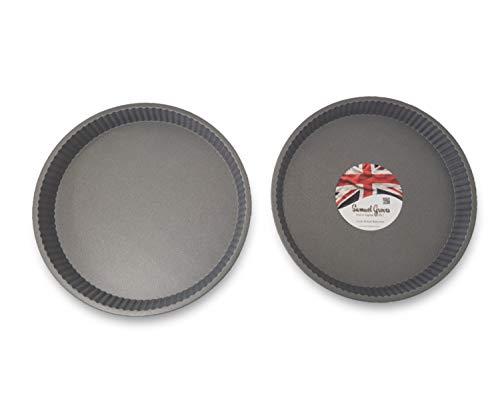 British Non-Stick Fluted Round Quiche Tin Twin Pack