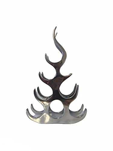 Aluminium Flame Wine Rack, Holds 8