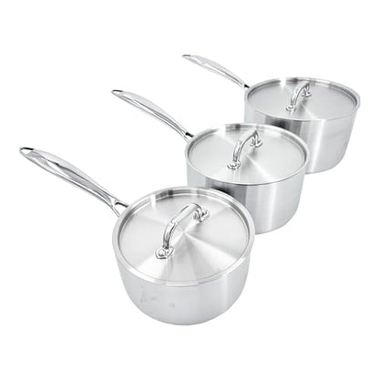 Chabrias Ltd Stainless Steel Chef Pan 10"/26cm Frying Pan Non Stick Cooking Pan Tri-Ply Compatible with All Heat Sources Inc Induction PFOA-Free British Made - Premium Kitchen from Chabrias - Just £29.99! Shop now at Chabrias Ltd