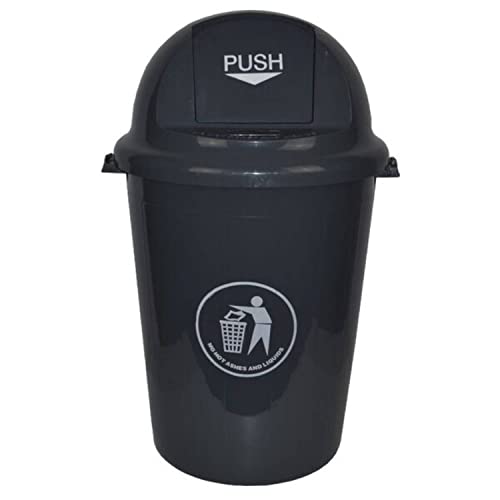 Chabrias Ltd 80 Litre Push Bin Dark Grey Plastic Rubbish Bin Recycling Bin Push Flap Lid Food Waste Heavy-Duty Bin - Premium BISS from Chabrias - Just £29.99! Shop now at Chabrias Ltd