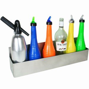 Stainless Steel Speed Rail 22inch Holds 5-6 Bottles - Premium Kitchen from Chabrias Ltd - Just £24.99! Shop now at Chabrias Ltd