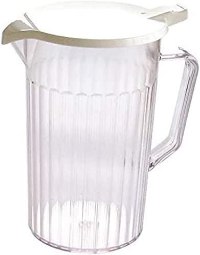 6 x Polycarbonate Plastic Pitcher Jug Lined at 1.5 Pint 0.9 Litre With Lid - Premium Home from Chabrias Ltd - Just £34.99! Shop now at Chabrias Ltd