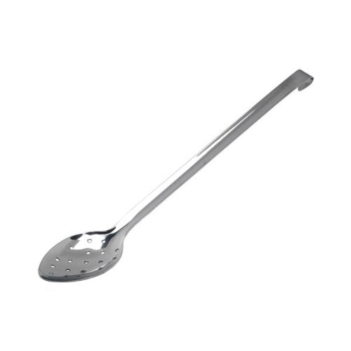 Stainless Steel Perforated Serving Spoon with Hook Handle | Genware 18/10 Stainless Steel Serving Spoon, Buffet Food Server, Canteen Serving Spoon - Premium BISS from Chabrias Ltd - Just £5.99! Shop now at Chabrias Ltd