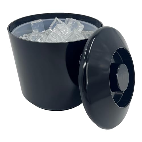 Chabrias Ltd Round Plastic Ice Bucket With Lid Double Walled Insulation for Bar Pub Man Cave Ice Cooler 4 Litres UK Made - Premium Furniture from Chabrias Ltd - Just £13.99! Shop now at Chabrias Ltd