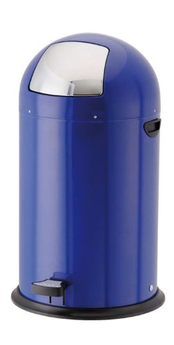 40 LITRE RETRO STAINLESS STEEL & BLUE KITCHEN PEDAL BIN BY CHABRIAS LTD - Premium Home from Chabrias - Just £69.99! Shop now at Chabrias Ltd