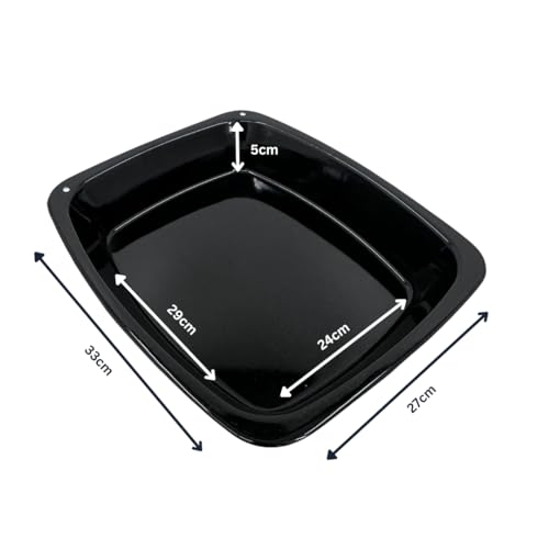 33cm & 28cm British Vitreous Enamel Roasting Pans Set