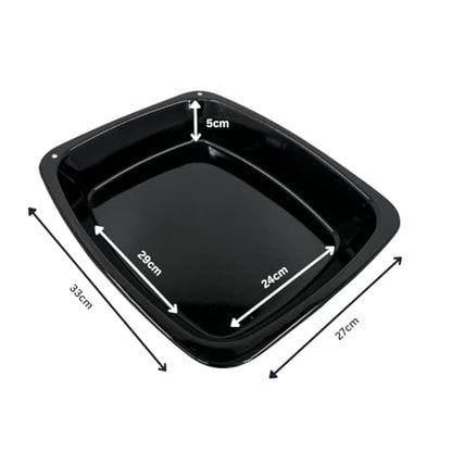 33cm & 28cm British Vitreous Enamel Roasting Pans Set - Premium Home from Chabrias - Just £17.99! Shop now at Chabrias Ltd