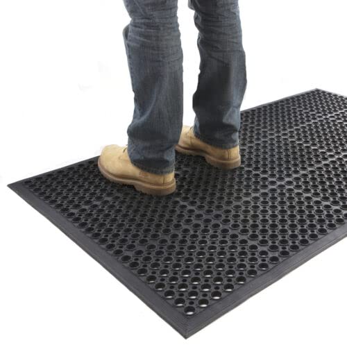 Large Outdoor Rubber Entrance Mats Anti Fatigue None Slip Drainage Door Mat Flooring Size 0.9 Metre x 1.5 Metre - Premium Furniture from Chabrias Ltd - Just £39.99! Shop now at Chabrias Ltd