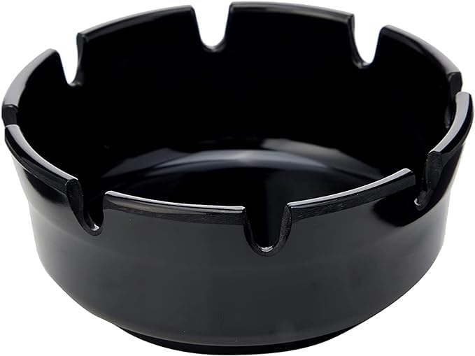 Set of 12 Melamine Ashtrays - 4" Diameter, 8 Cigarette Notches, Durable Construction - Ideal for Bars, Restaurants, and Home Use - Premium Home from Chabrias Ltd - Just £14.99! Shop now at Chabrias Ltd