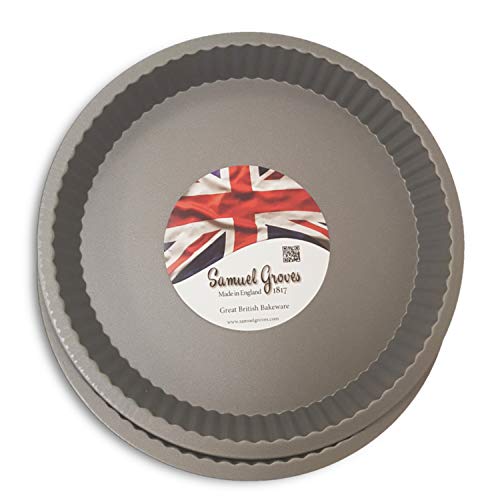 British Non-Stick Fluted Round Quiche Tin Twin Pack