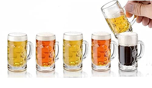 Shot Glass Tankards - Mini German Oktoberfest Stein Glass Tankard Glasses - Premium Kitchen from Chabrias Ltd - Just £12.99! Shop now at Chabrias Ltd