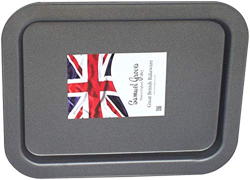 2X 36cm British Large Non-Stick Baking Roasting Trays