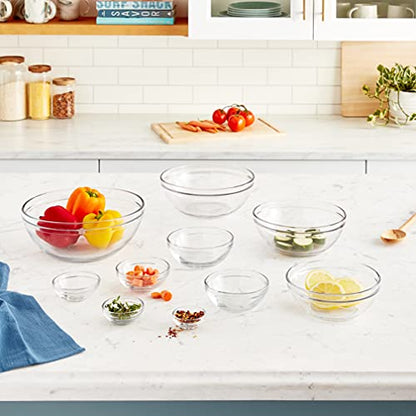 Anchor Hocking Clear Bowls, (10-Piece)