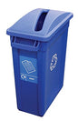 Chabrias Ltd Blue Slim 87L Container Plastic Recycling Slim Bin with Blue Hinged Lid - Ideal for Home or Office Waste Management and Commercial Use (75.6 x 50.7 x 27.2 cm) - Premium Home from Chabrias - Just £69.99! Shop now at Chabrias Ltd