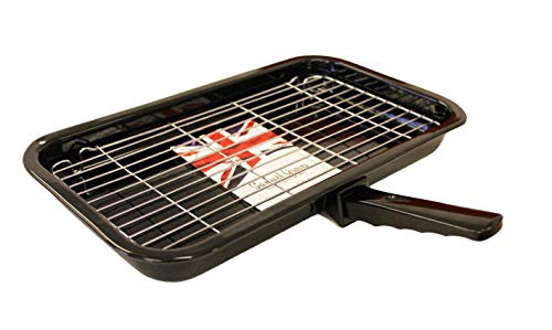 Samuel Groves Vitreous Enamel 41cm, Grill Pan & Handle, Made in England by Chabrias LTD