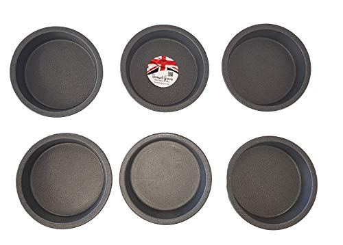 6X 4" British Non-Stick Mini Pie Tin