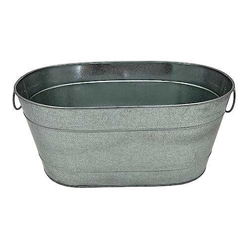 Galvanized Oval Ice Tub, 18"