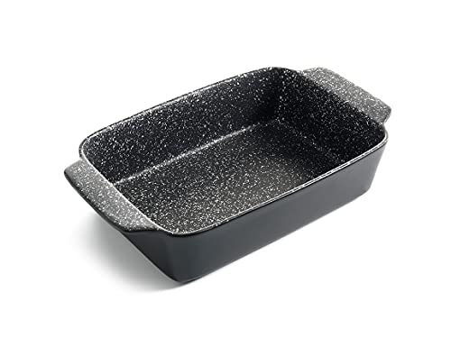 Non Stick ILAG Coating Black Silver Speckle Ceramic Roaster Casserole Dishes - Premium Kitchen from Chabrias Ltd - Just £9.95! Shop now at Chabrias Ltd