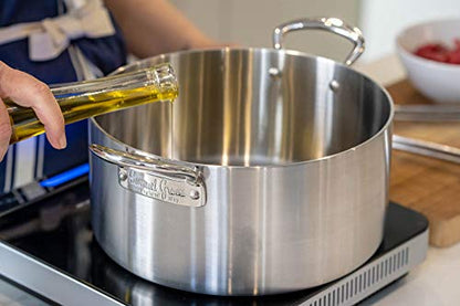 Stainless Steel Casserole Pan, with Lid, 20cm - Premium Home from Chabrias - Just £133.99! Shop now at Chabrias Ltd