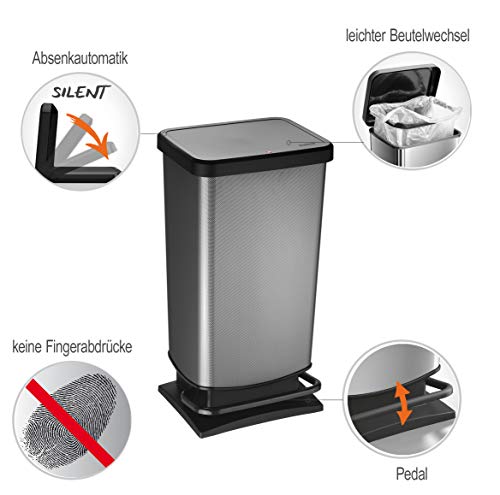 Rotho Waste bin 40 l with lid - Premium BISS from Chabrias Ltd - Just £47.59! Shop now at Chabrias Ltd