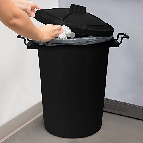 Black Clip Dustbin, 50L