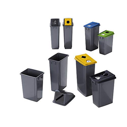 Grey Recycling Bin, 60L - Premium Home from Chabrias - Just £38.99! Shop now at Chabrias Ltd