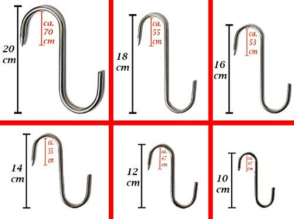 Pack of 10 S-Hooks for Meat Smoking - Premium Kitchen from Chabrias - Just £20.55! Shop now at Chabrias Ltd