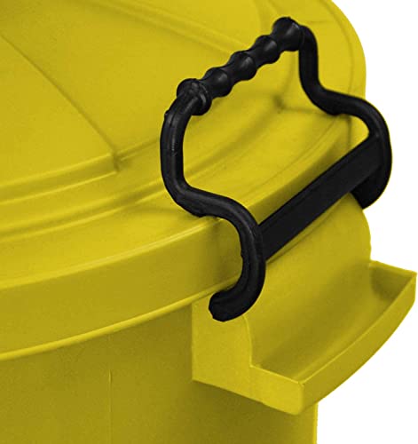 Yellow Clip Dustbin, 85L