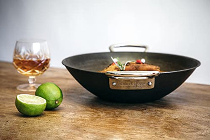 Carbon Steel Frying Pan with Handle - Premium Kitchen from Samuel Groves - Just £34.99! Shop now at Chabrias Ltd