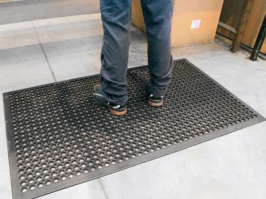 Large Outdoor Rubber Entrance Mats Anti Fatigue None Slip Drainage Door Mat Flooring Size 0.9 Metre x 1.5 Metre - Premium Furniture from Chabrias Ltd - Just £39.99! Shop now at Chabrias Ltd