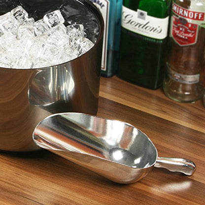 Aluminium Ice Scoop 38oz - Large Ice Cube Scoop - Premium BISS from Chabrias Ltd - Just £11.49! Shop now at Chabrias Ltd