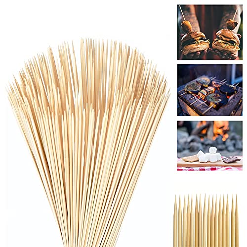 300 Durable Bamboo Sticks with 25cm Length / 3mm Diameter - Ideal for BBQ, Kebab, Cake Topper, Chocolate Fountain and Fruits - Premium Lawn & Patio from Chabrias Ltd - Just £4.99! Shop now at Chabrias Ltd