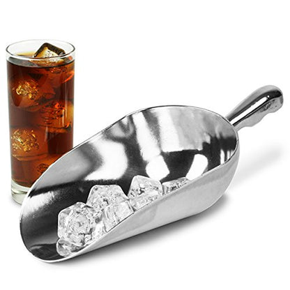 Aluminium Ice Scoop 38oz - Large Ice Cube Scoop - Premium BISS from Chabrias Ltd - Just £11.49! Shop now at Chabrias Ltd