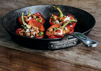 Carbon Steel Frying Pan with Handle - Premium Kitchen from Samuel Groves - Just £34.99! Shop now at Chabrias Ltd