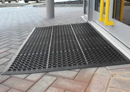 Large Outdoor Rubber Entrance Mats Anti Fatigue None Slip Drainage Door Mat Flooring Size 0.9 Metre x 1.5 Metre - Premium Furniture from Chabrias Ltd - Just £39.99! Shop now at Chabrias Ltd